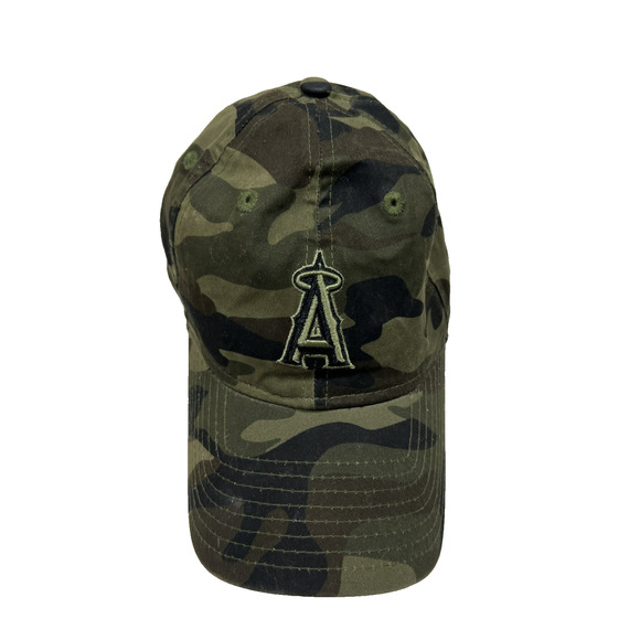 New Era Angels Camo Baseball Hat Womens Green Adjustable Casual - Picture 7 of 10